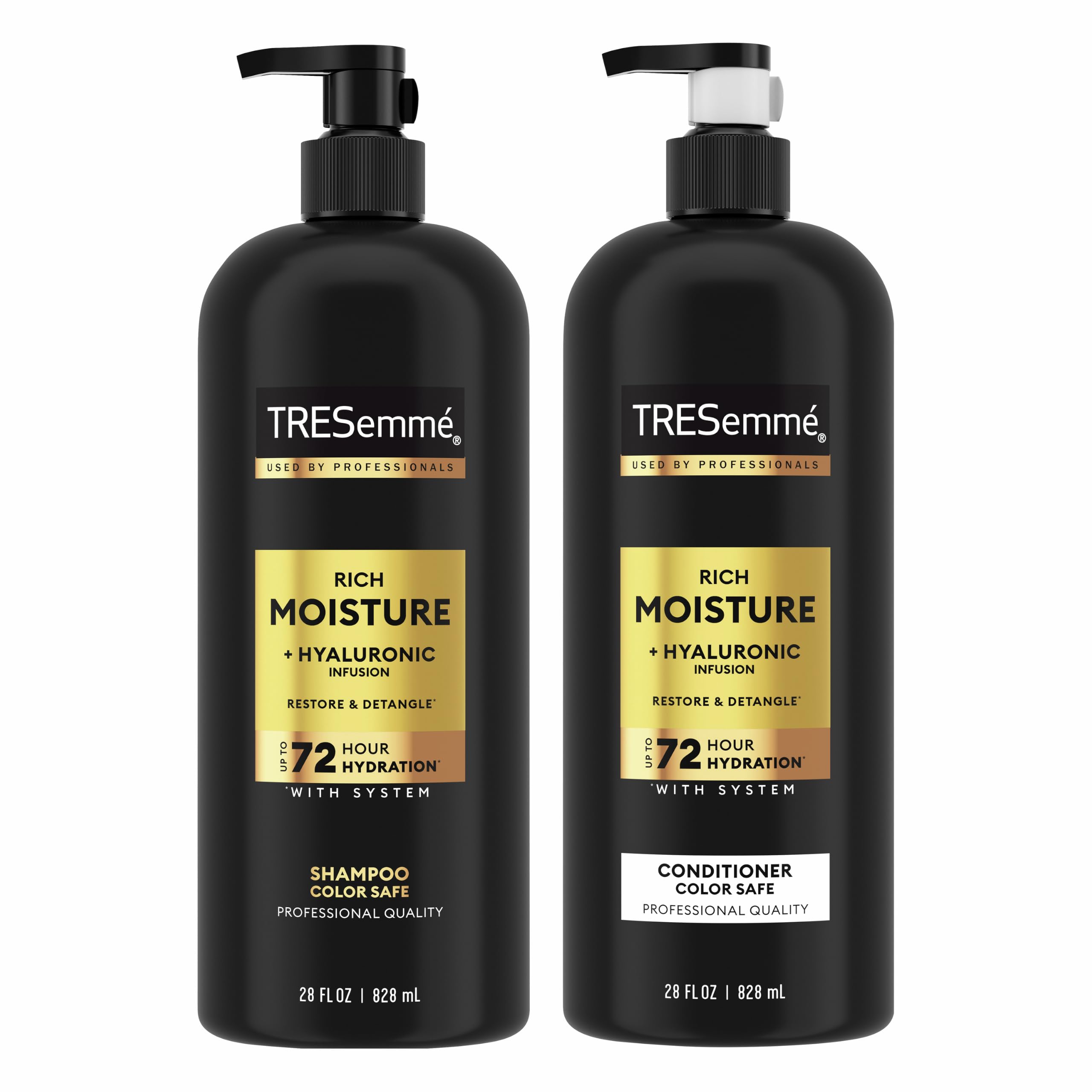 TRESemmé Rich Moisture Hydrating Shampoo & Conditioner Set 28 oz 2 Pack | Moistu