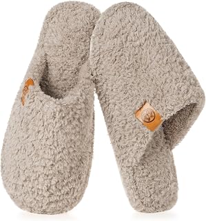 House Slippers with Memory Foam for Men Women Winter