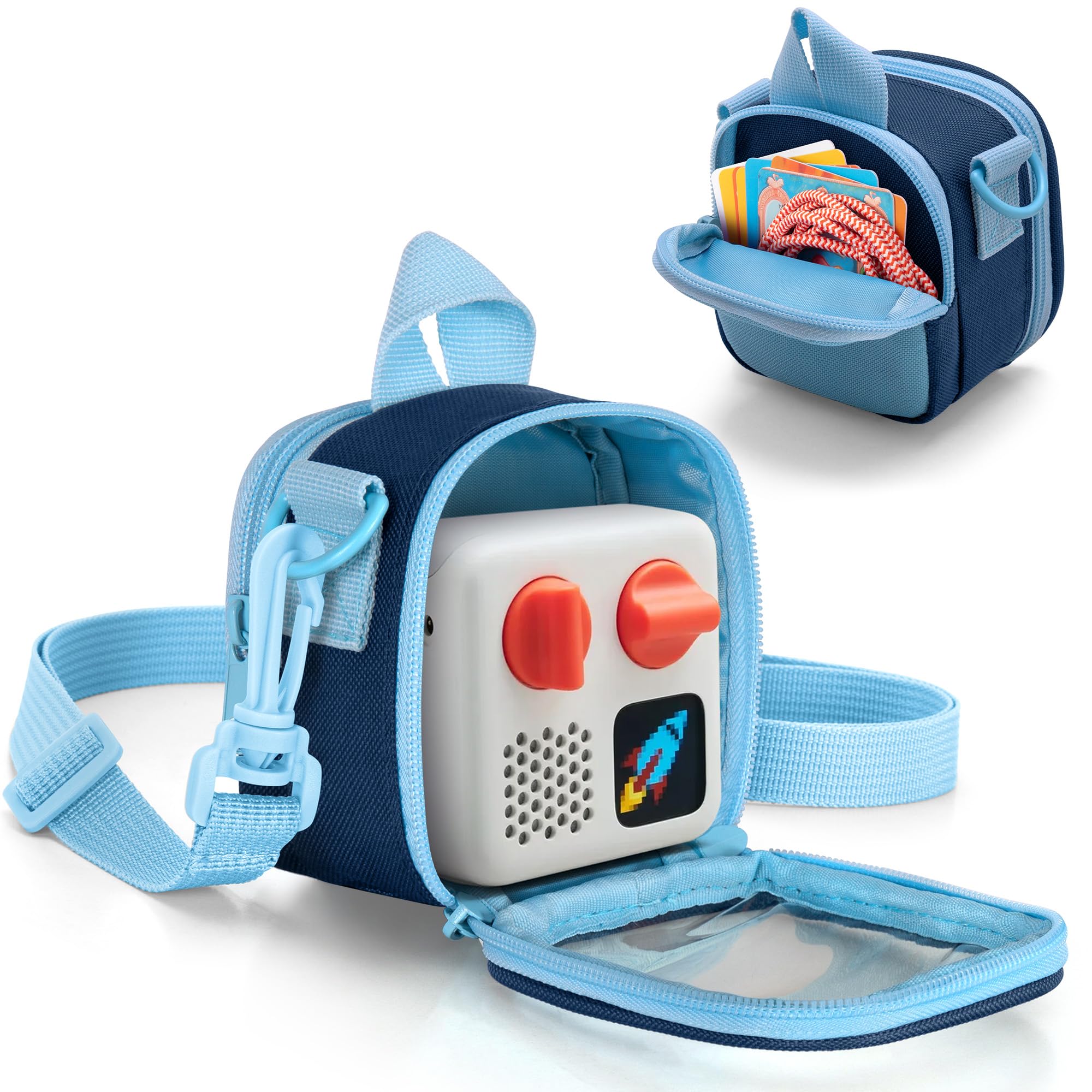 LoDrid Travel Case Compatible with Yoto Mini (2024 Edition), Blue | Audio Player