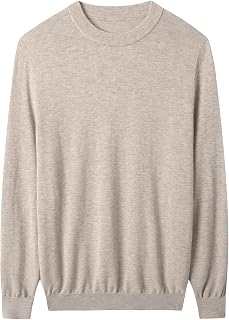 ZHILI Men's Crew Neck Sweater, Soft Autumn Heat Tech Knit