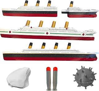 3 Pk Split In Half Titanic & Britannic & Olympic Bath Boat And Pool Toy,Break In Half RMS Titanic Toys For Kids, Historically Accurate Breakable Titanic Toy, Titanic Ship, Titanic Cake Topper