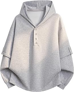 Men's Long Sleeve Hoodie, Hooded, Layered Style, Spring, Autumn, Winter
