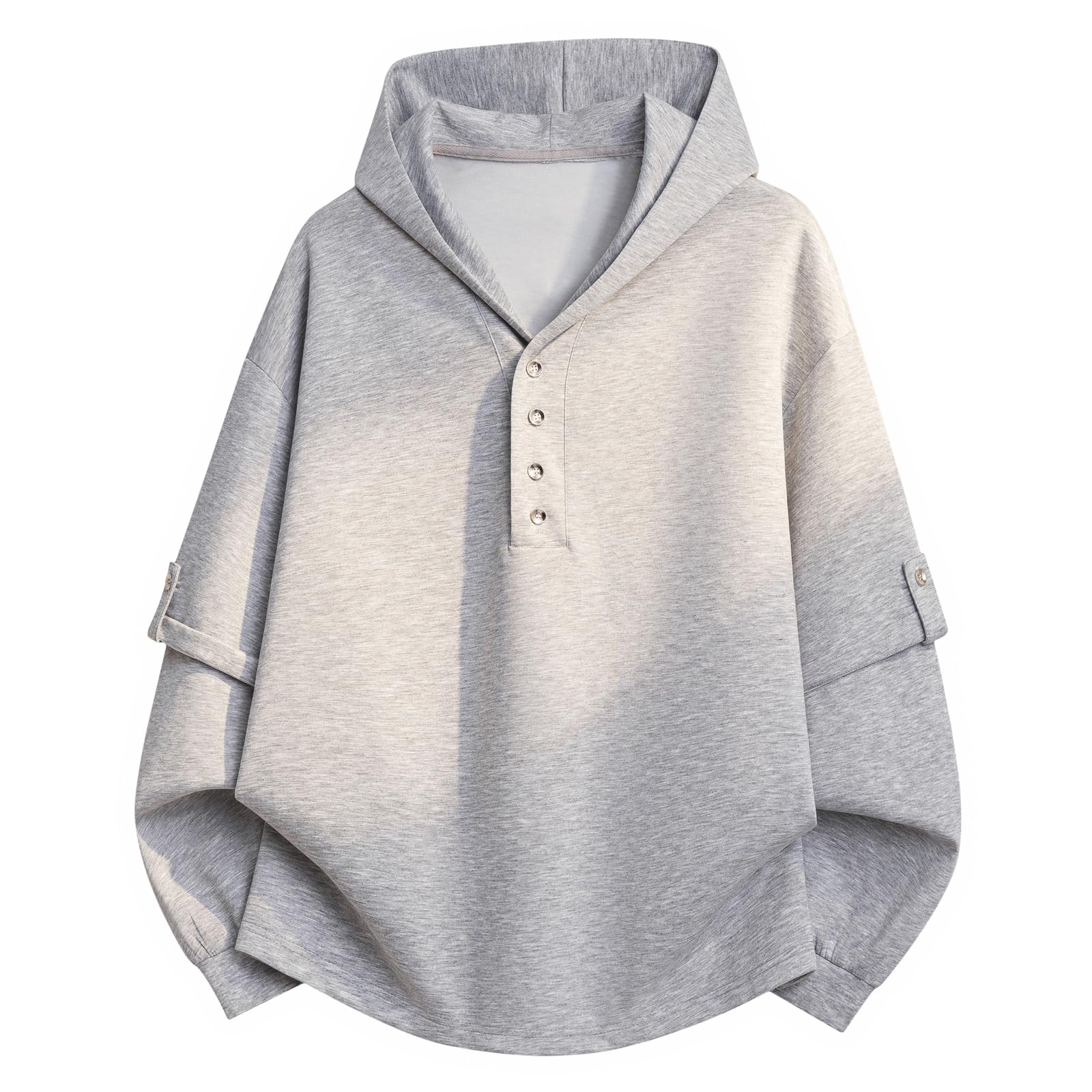 Men's Long Sleeve Hoodie, Hooded, Layered Style, Spring, Autumn, Winter
