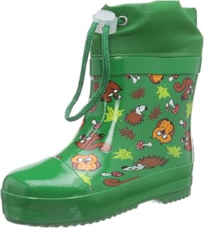 Playshoes Short Rubber Boots Forest Animals Lined Natural Rubber Boots, Unisex – Children and Teenagers