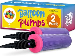 Balloon Pump Hand Held, Inflator Air Pump for Balloons - 2Way Dual Action, Friends can Help - Sturdy Ballon Inflator Pump