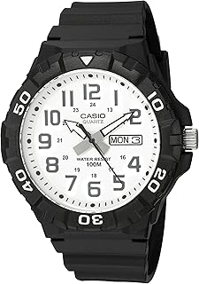 Casio MRW200H Series | Men's Analog Watch | Sporty Design | 100 Meter Water Resistance | Date Display | Rotary Bezel | Regular Time Keeping (HR, Min, SEC, PM, Date, Day) | 3 Year Battery