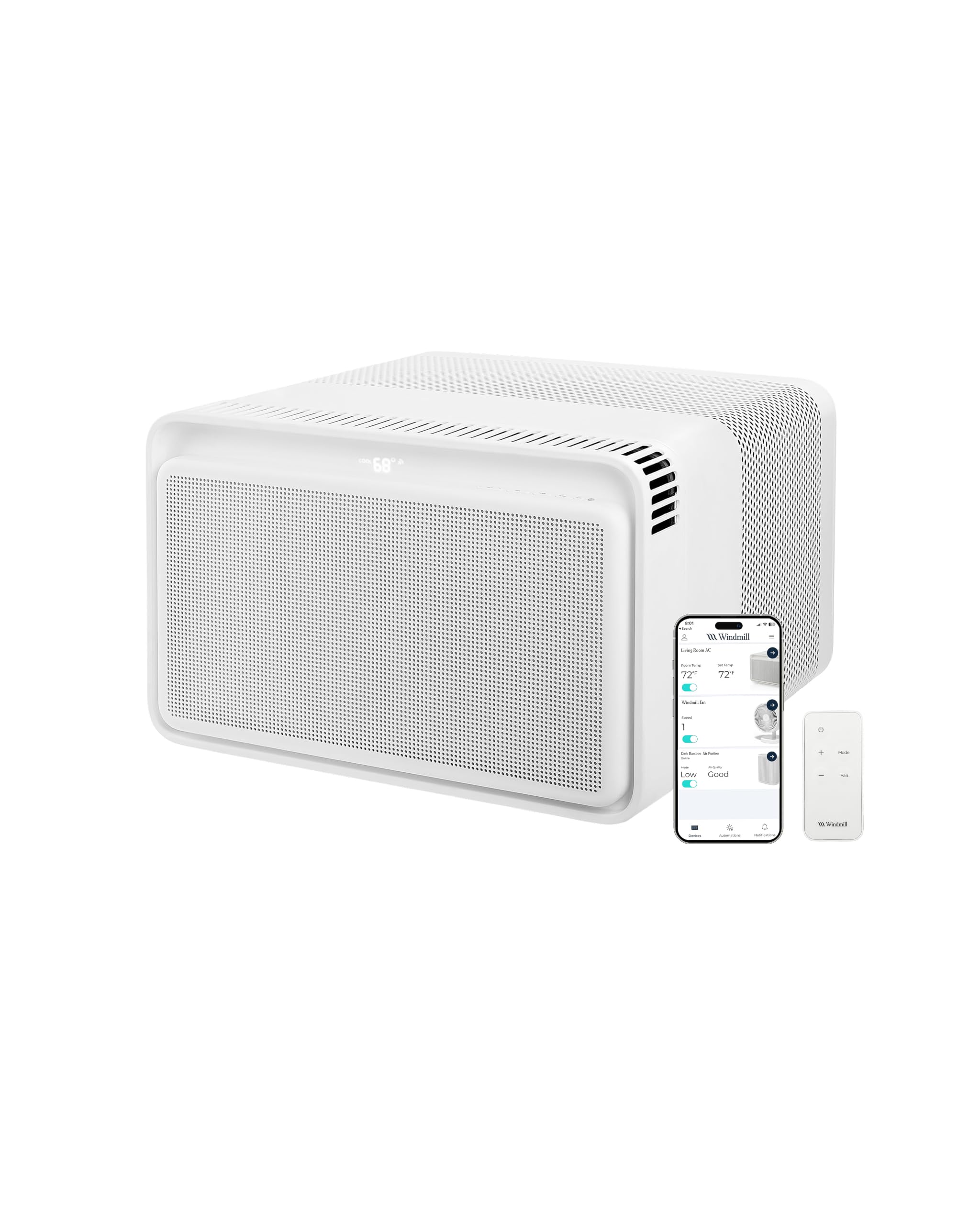 Windmill 8,000 BTU Window Air Conditioner, Cools up to 250-350 sq ft (Renewed)