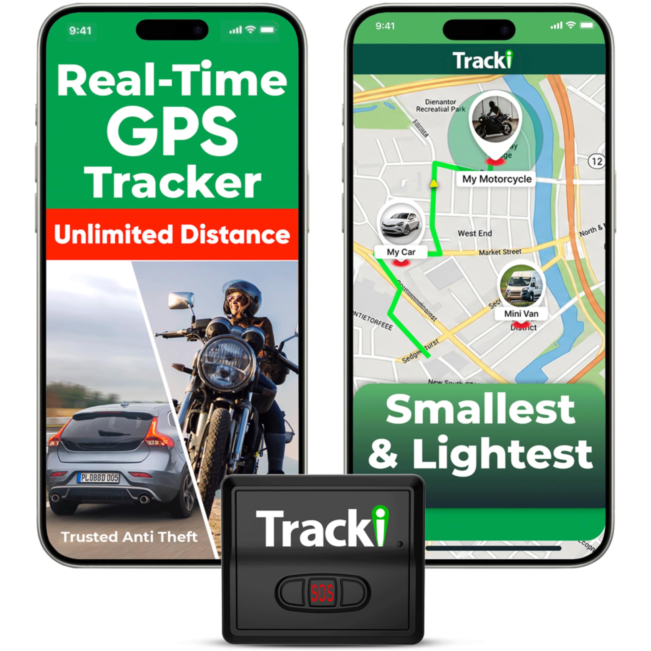 Tracki Universal GPS Tracker for Vehicles, Real Time Tracking | 4G LTE, Unlimite