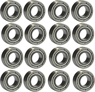 20 PCS R188ZZ Deep Groove Ball Bearings - 1/4 Inch x 1/2 Inch x 3/16 Inch - Both Sides Metal Shielded Chrome Steel Bearings for Small Mechanical Equipment (R188-ZZ)