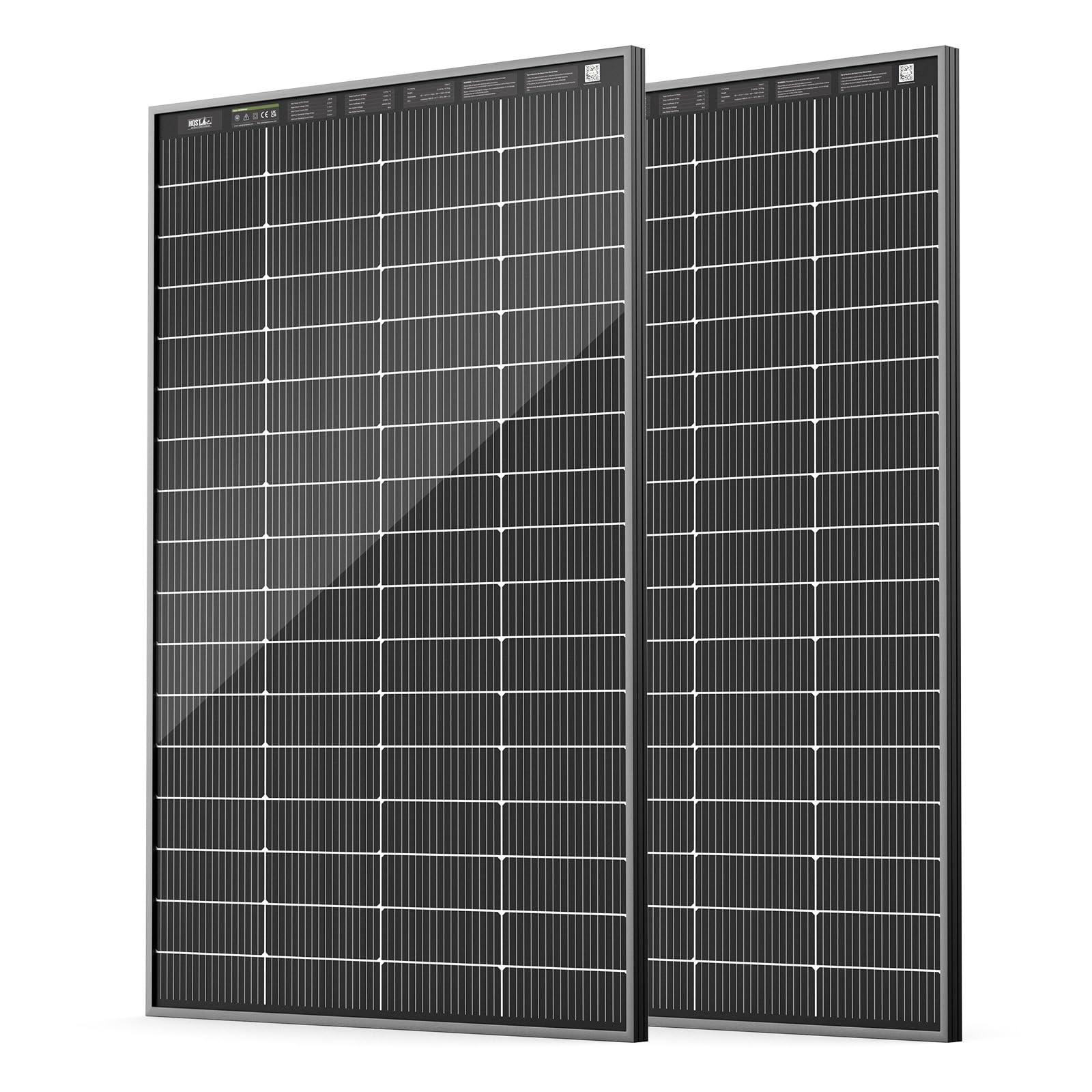 HQST 400W Solar Panel, 2 * 200W, N-Type, Bifacial, 16BB, 25.4% Efficiency, | IP6