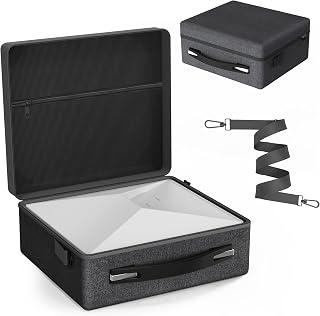 Starlink Mini Case, Shockproof Hard case for Starlink Mini, Kickstand, Pipe Adapter, Power Supply, Portable Carrying Bag for Travel, RV, Camping (Grey)