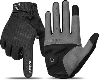 INBIKE Cycling Gloves for Men Mountain Bike Long Finger Gloves with Elastic Touch Screen Breathable and Multifunctional Gloves