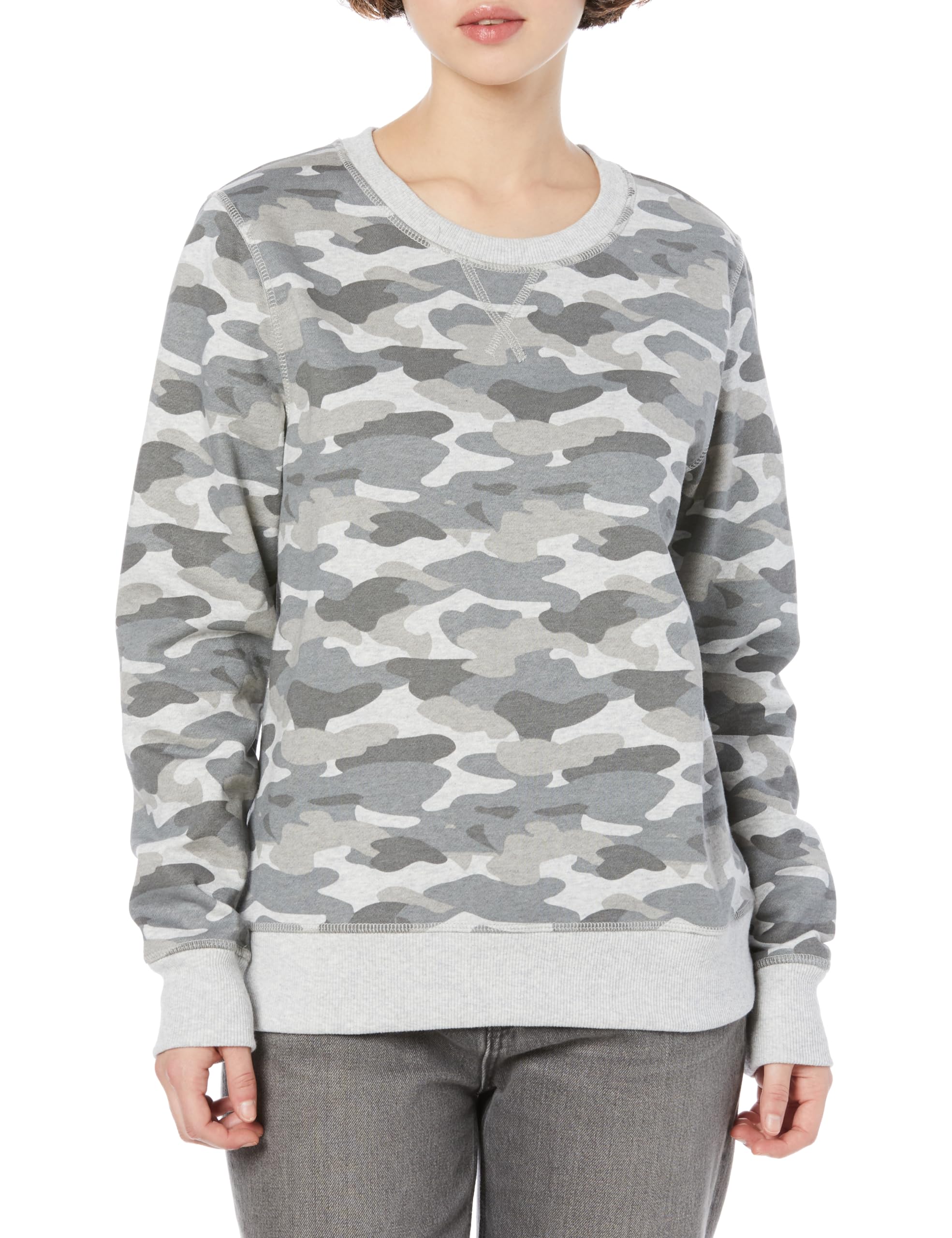 Amazon Essentials Women's Pullover Sweatshirt, Crew Neck, Fleece-Lined
