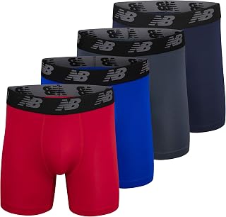 New Balance NB3017-4 Performance Men's Boxer Shorts without Fly 5 in (Pack of 4)