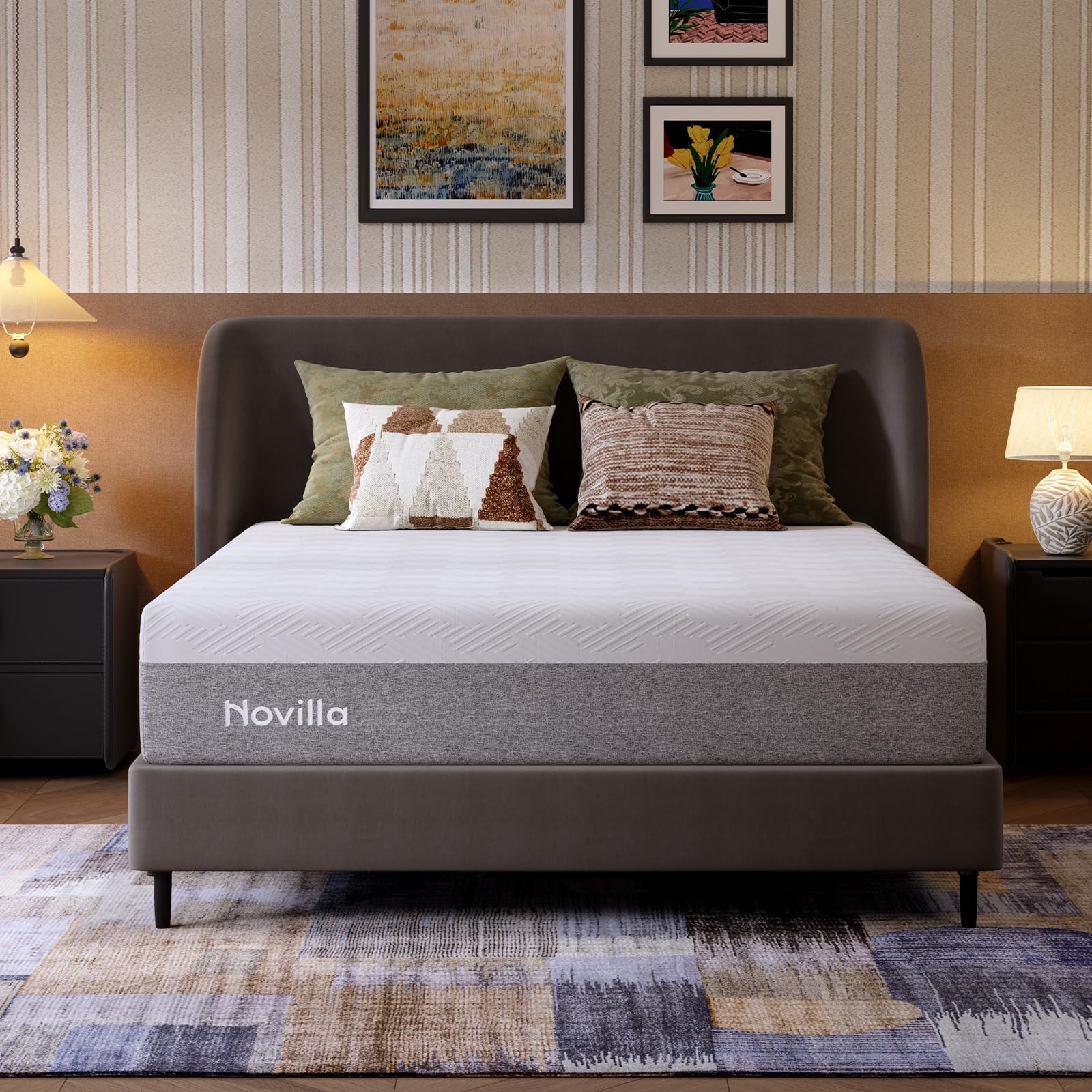 Novilla Memory Foam Mattress Full, 8 inch Full Mattress with Gel Foam for Body S