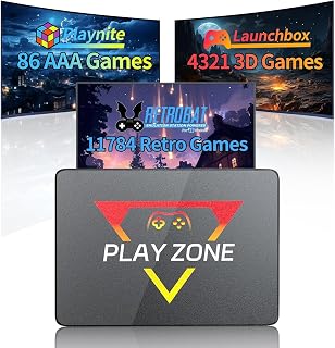 Retro Gaming Console Built in 16191 Games, 80+ Emulator Console, 86 AAA PC Games, 3 Game Systems in 1TB SSD, Plug and Play Video Game Consoles For Win 8.1/10/11, Game Stick With 1 SATA to USB A Cable