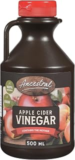 Ancestral Apple Cider Vinegar with Mother, 500ml | Ideal for salad dressings, marinades, sauces, pickling, everyday, Unfiltered and Unpasteurized Raw ACV, Canadian Made