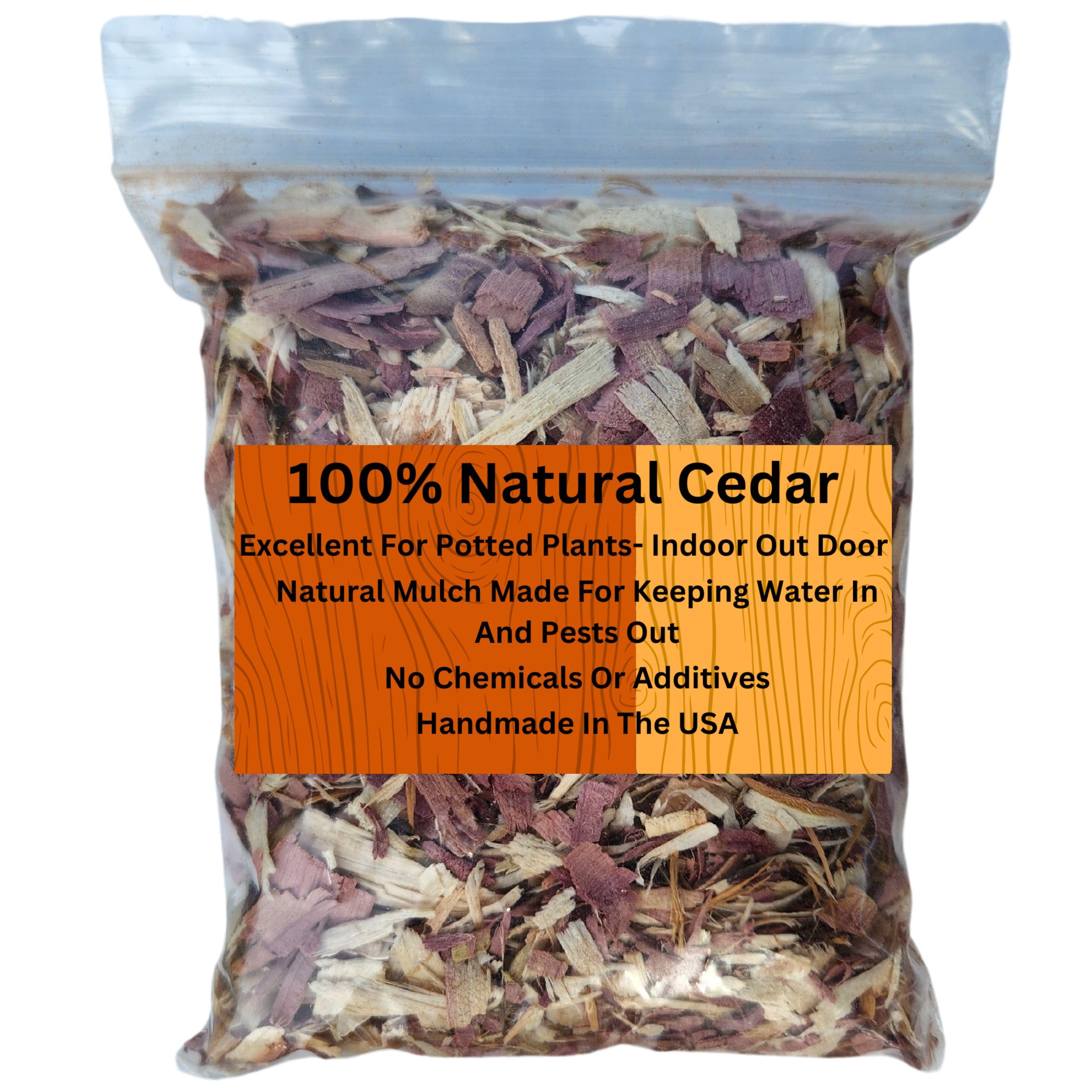 100% Natural Cedar Shavings | Multi | Perfect for Outdoor or Indoor Potted Plant