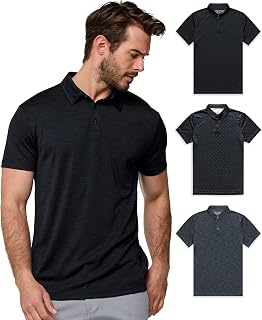 INTO THE AM Performance Dri Fit Polo Shirt Mens S-4XL - Quick Dry Breathable Athletic Collar Sports Work Shirts