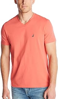 Nautica Mens Short Sleeve Solid Slim Fit V-Neck T-Shirt
