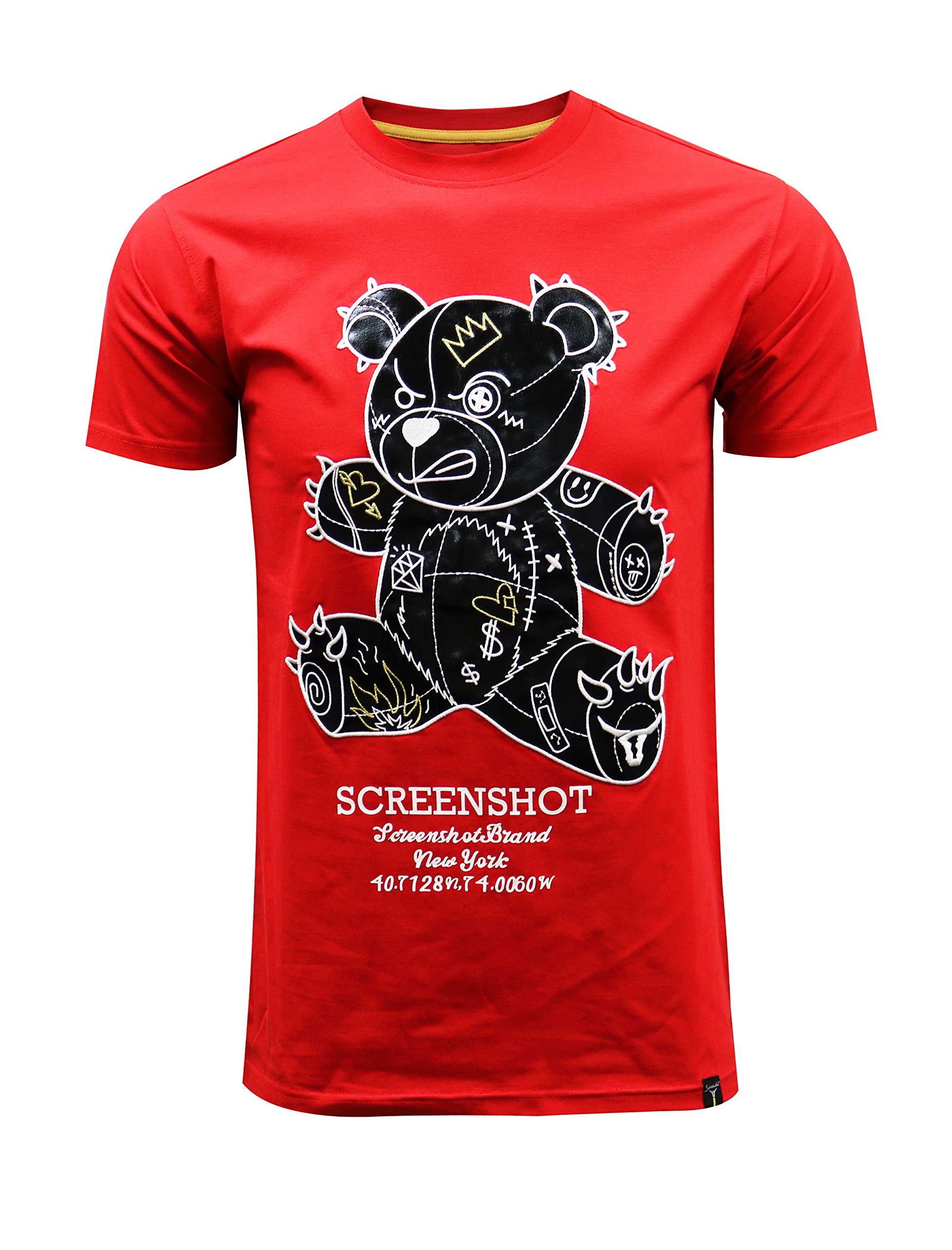 SCREENSHOT Mens Hipster Hip-Hop Premium Technique Tees - Stylish Longline Urban 