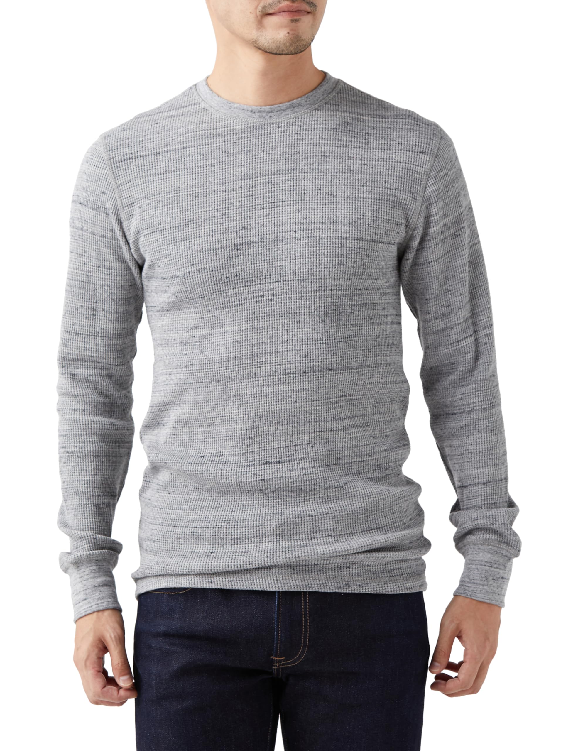 Amazon Essentials Men's Waffle Fabric Slim-Fit Long-Sleeve Shirt