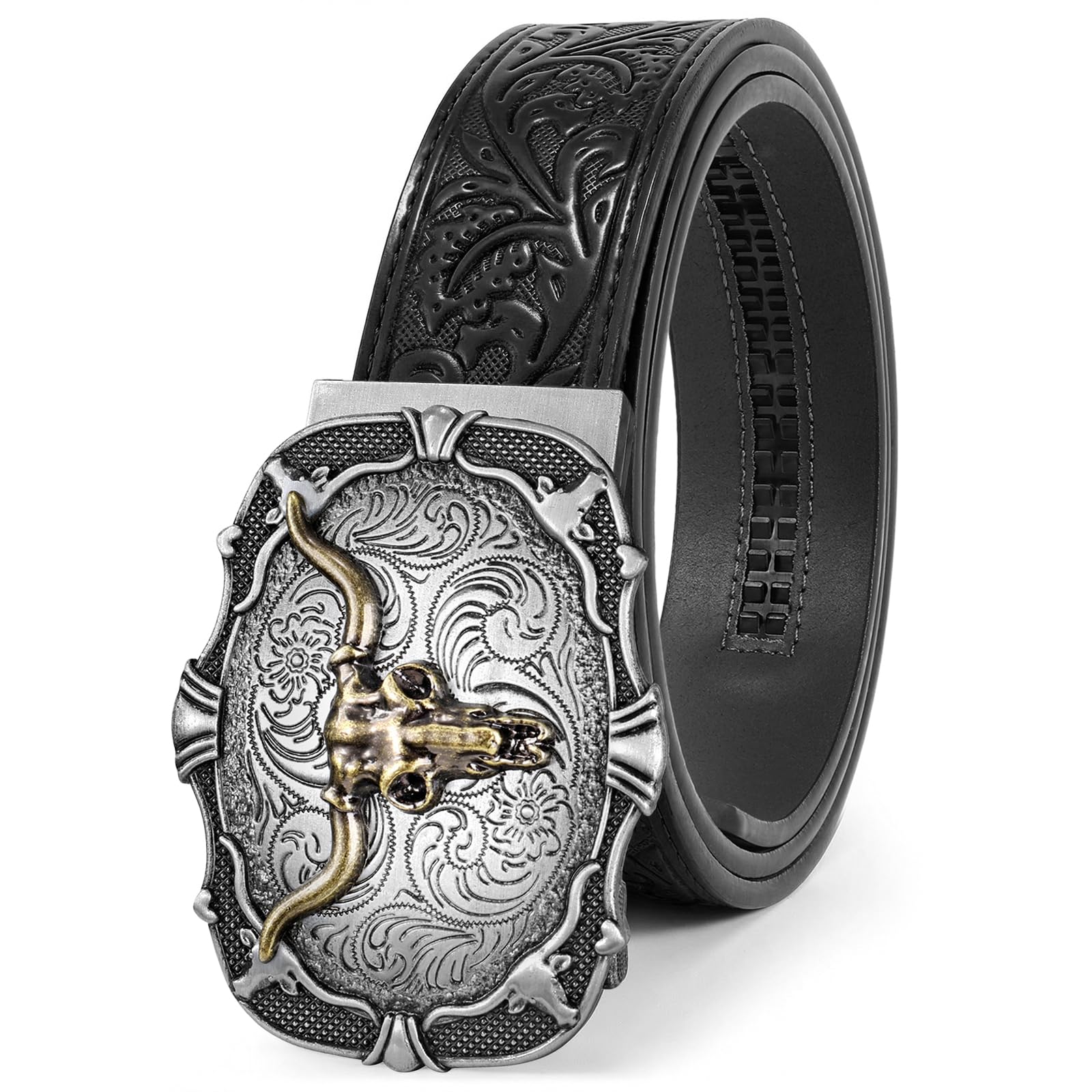 BELTROAD Cowboy Western Ratchet Belts for Men Western Leather Belt Ratchet
