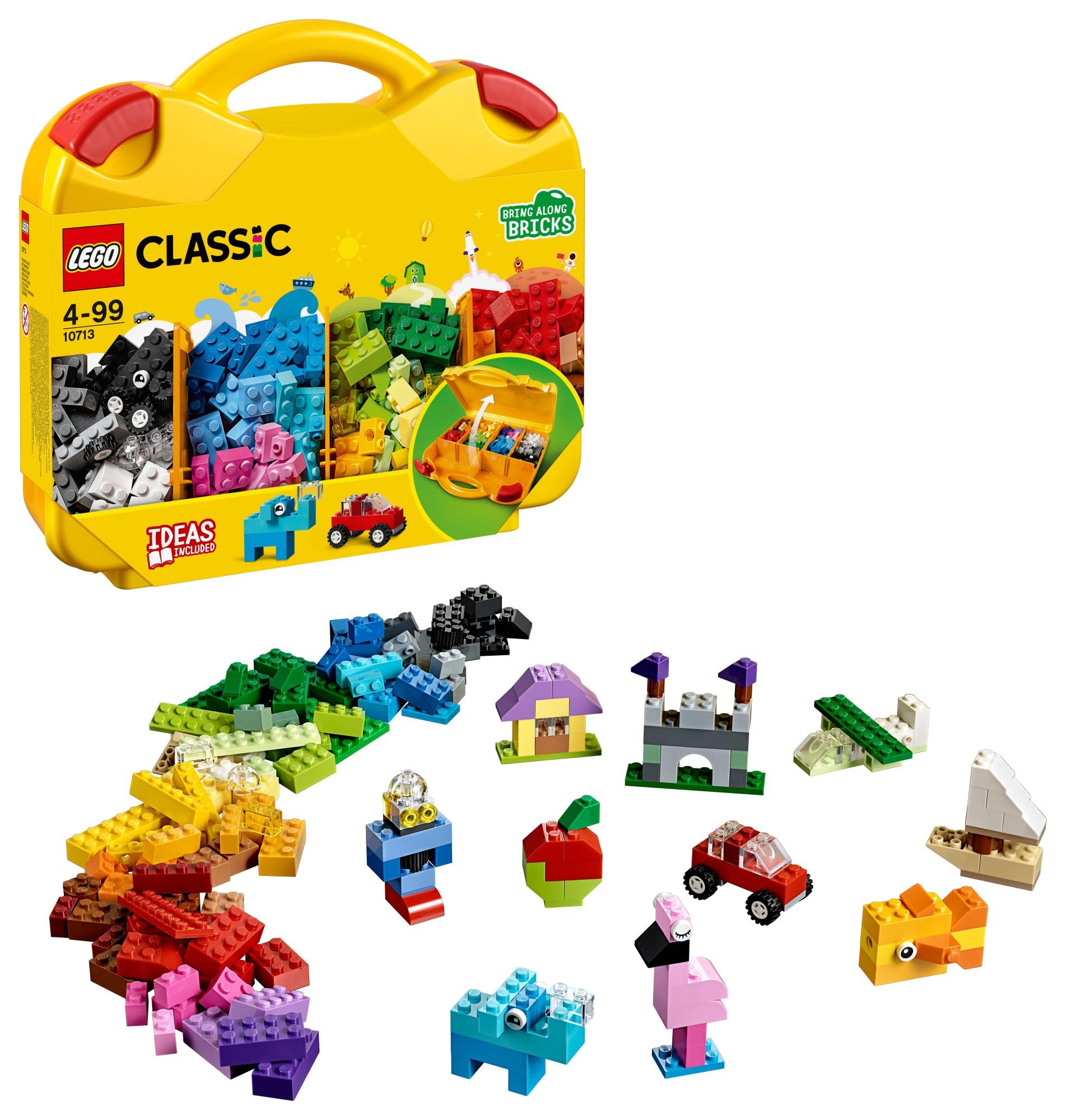 LEGO Classic Creative Suitcase 10713 - Includes Sorting Storage Organizer Case w