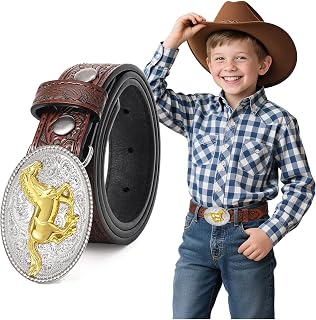 BELTROAD Kid Western Belt for Boys Girls Toddlers Cowboy Leather Belts