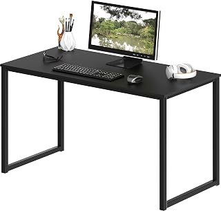 SHW Mission 40-Inch Home Office Computer Desk, Black | 102 x 50 cm