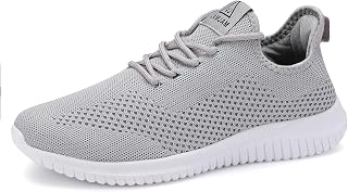 VAMJAM Mens Running Shoes Ultra Lightweight Breathable Non-Slip Fashion Mesh Casual Sports Shoes