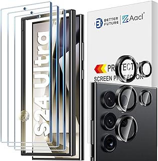 AACL 3-Pack for Samsung Galaxy S24 Ultra Screen Protector Tempered Glass