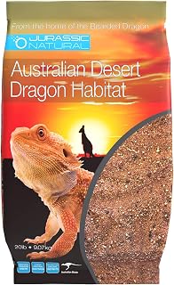 Jurassic Natural Australian Desert Dragon Habitat Substrate, Red, 20lb | For Bearded Dragons and Other Lizards