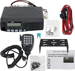 TM-281A 65W VHF Mobile Radio,136-174MHz FM Transceiver for Car & Truck | 10-50KM Range, High Power Ham & Commercial Use, 200 Channels, PL-259 Antenna Connector