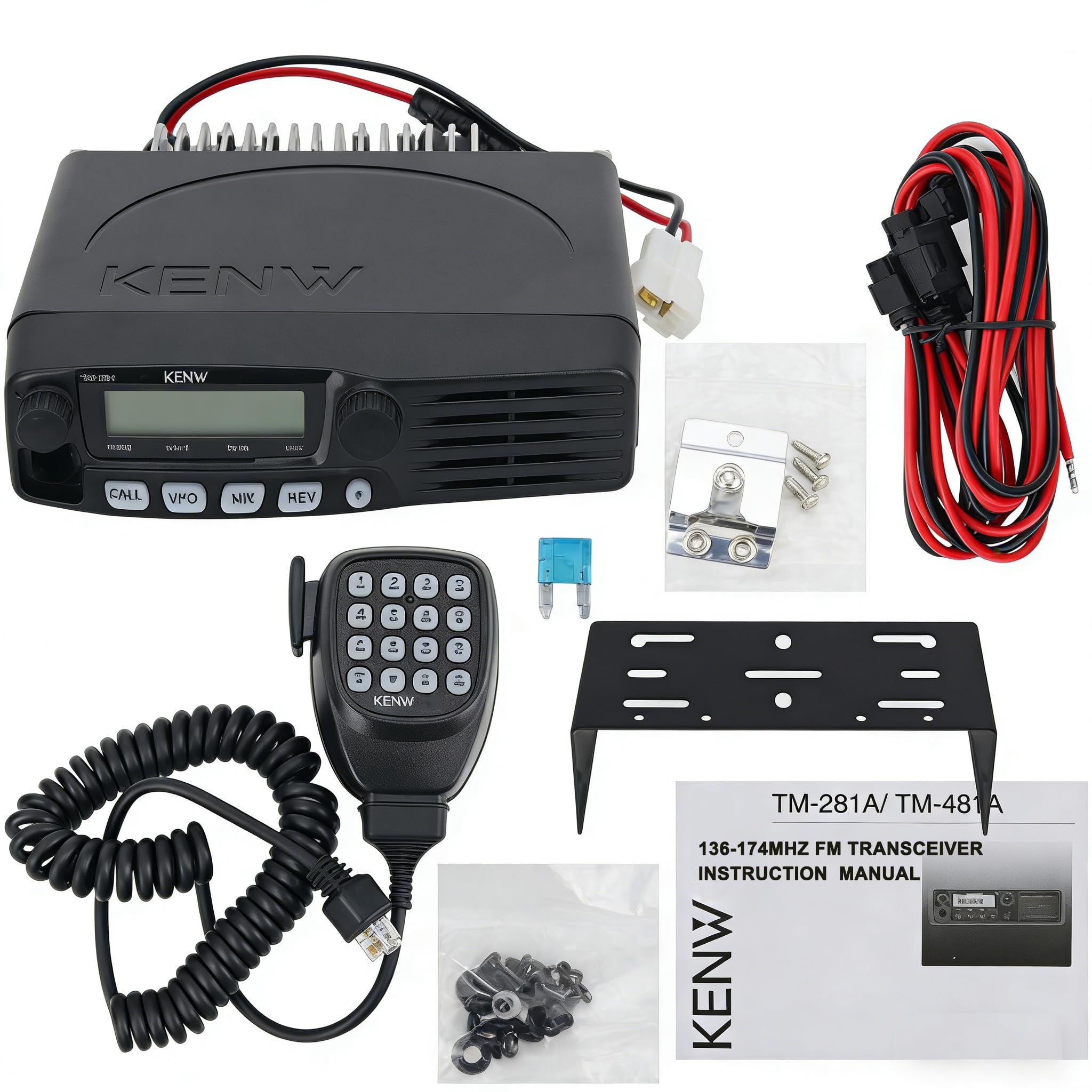 TM-281A 65W VHF Mobile Radio,136-174MHz FM Transceiver for Car & Truck | 10-50KM