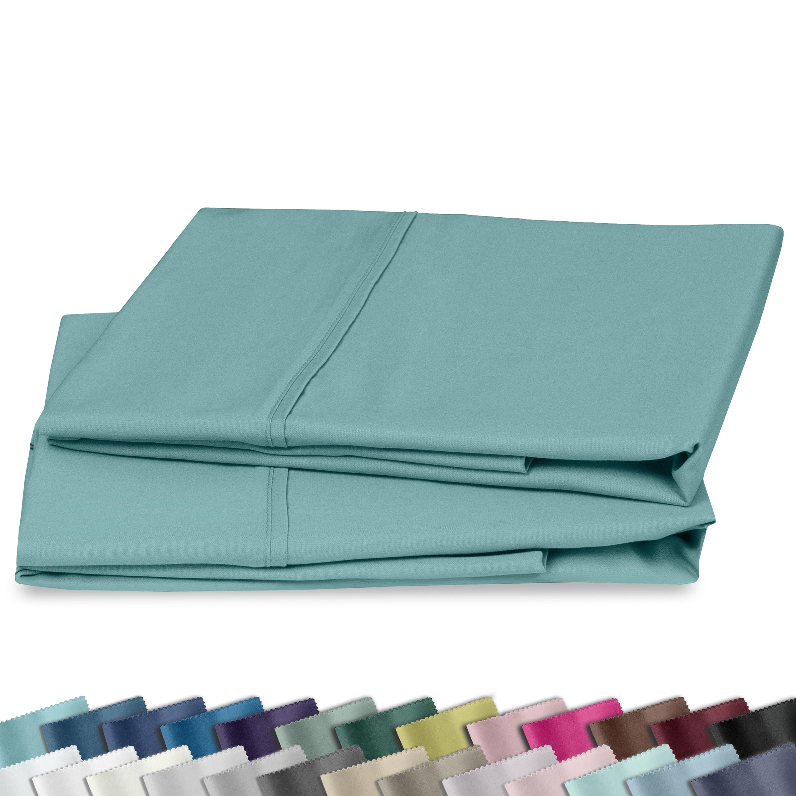 California Design Den Soft King Size Pillow Cases, 100% Cotton Set of 2, Cool & 
