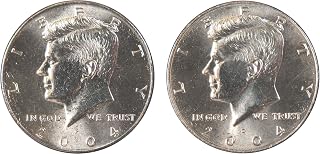 2004 P&D Kennedy Half Dollar 2 Coin Set Clad Uncirculated Mint State | Collectible 2-Coin Set: Kennedy Half Dollar, 2004-P&D, Copper-Nickel Clad, Uncirculated