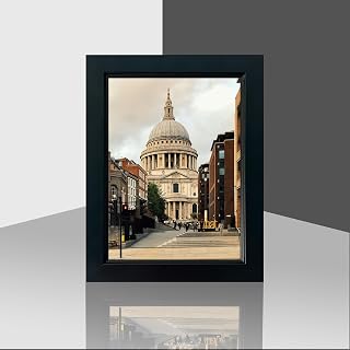 Modern Photo Frame for Wall & Desk, Decorative Picture Frame for Family Photos, Easy to Use Display Frame for Home and Office Décor(Black 4x6in)