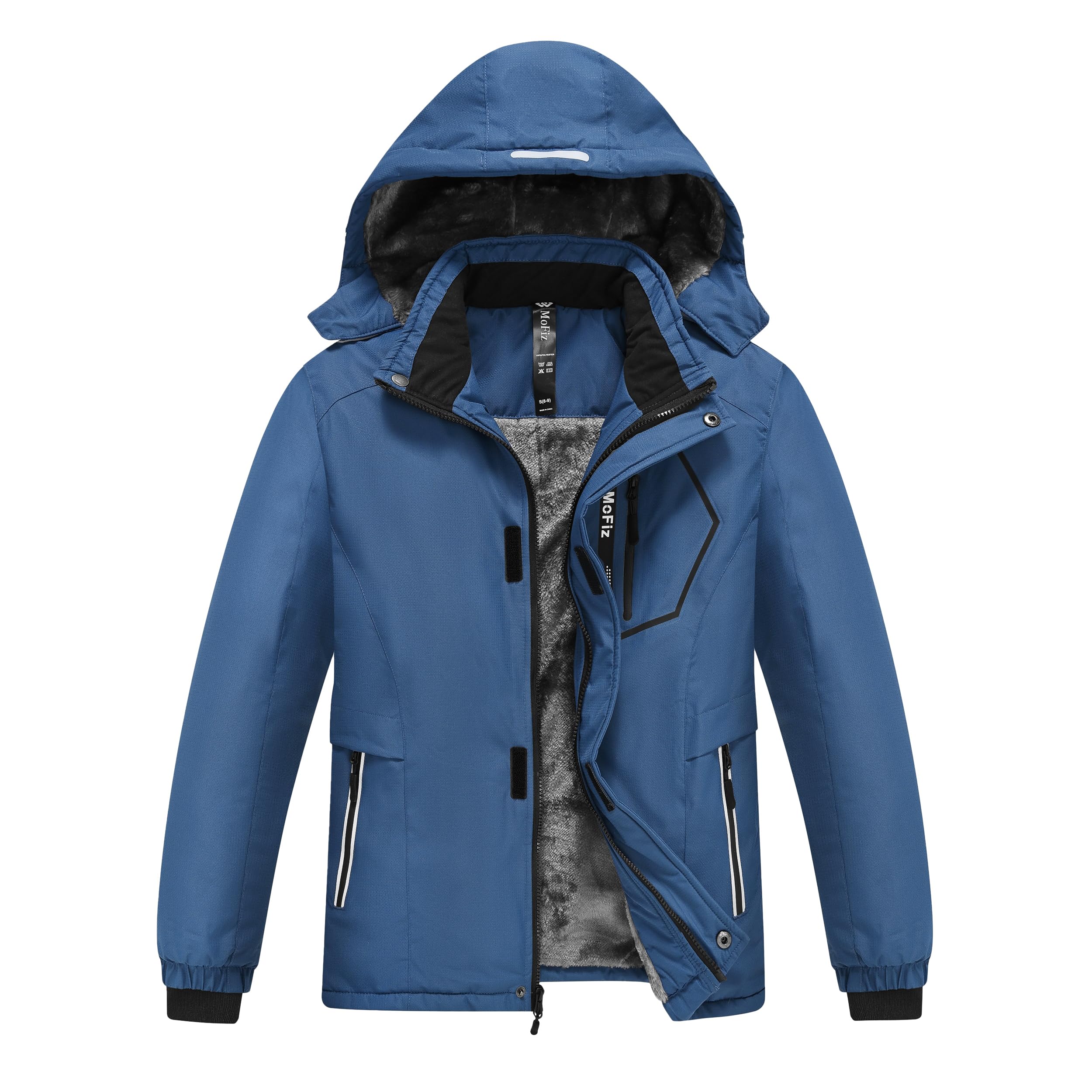 MoFiz Ski Jackets for Boys Winter Warm Lining Waterproof Snow Coat Mountain Anti