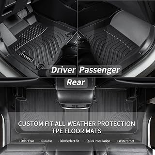 KELCSEECS Floor Mats for Chevy Trax 2024-2026/Buick Envista 2024-2026 | All Weather Protection TPE Floor Liners Front&amp;Rear Row Full Set Trax Accessories Black