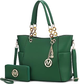 J’OMOR by Mia Tote Bag for Women, Handbag Set with Wallet Top-Handle Bag Vegan Leather Purse