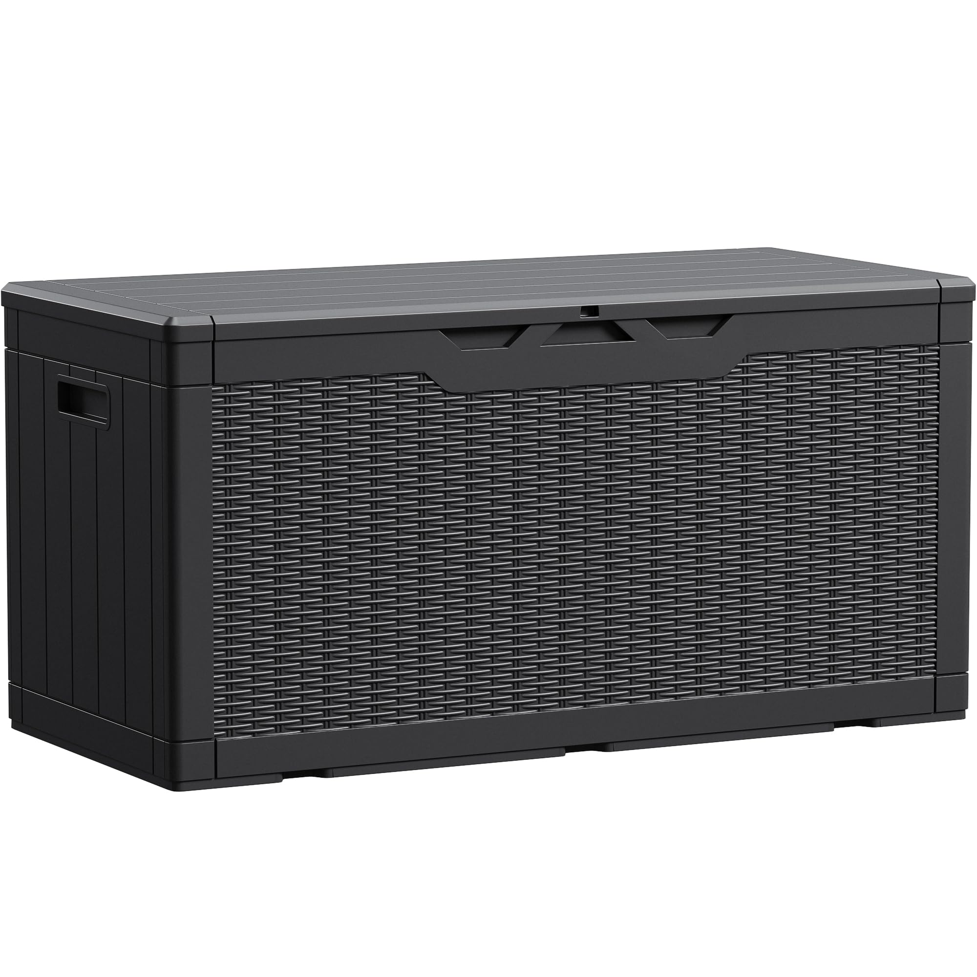 Devoko 100 Gallon Waterproof Deck Box, Resin Large Outdoor Storage Box | 110 Ext