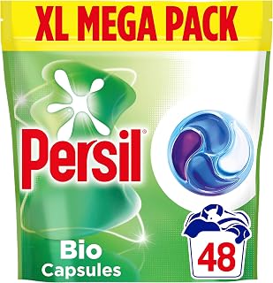 Persil Bio 4-in-1 Laundry Capsules 48 Washes | Removes tough stains, lifts stains first time, nano-power technology, fast dissolving, effective in quick & cold washes
