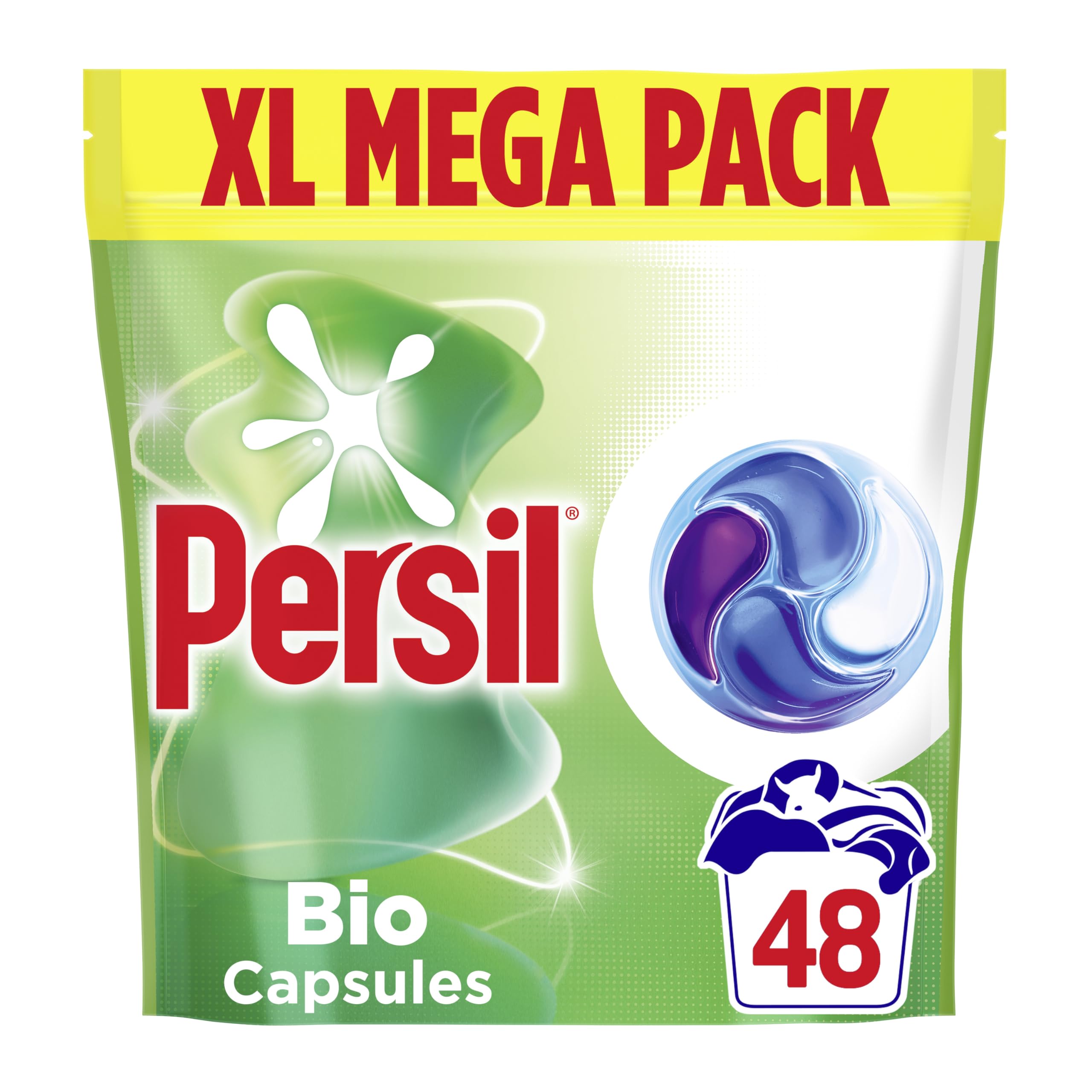 Persil Bio 4-in-1 Laundry Capsules 48 Washes | Removes tough stains, lifts stain