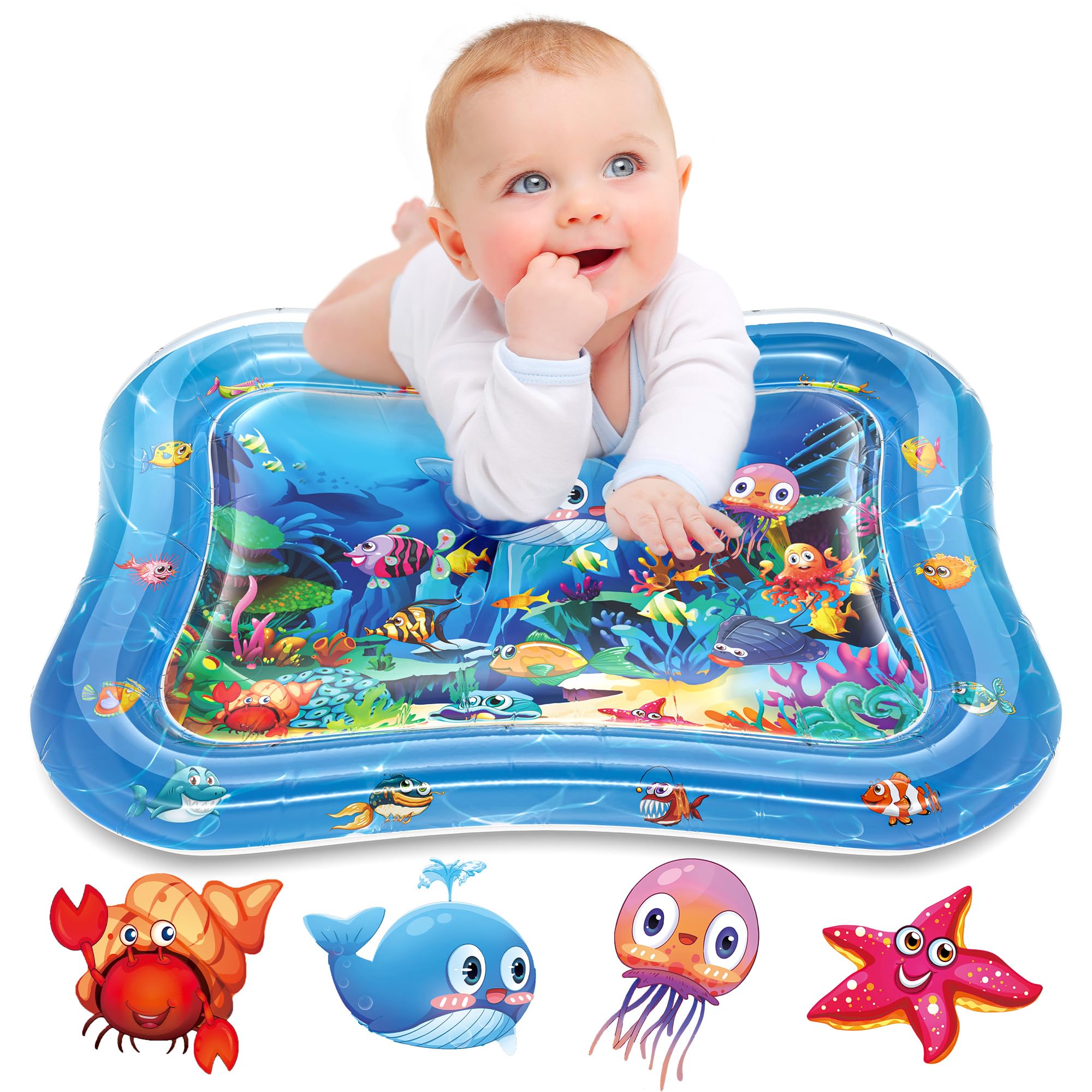 Infinno Inflatable Tummy Time Mat Premium Baby Water Play Mat for Infants and To