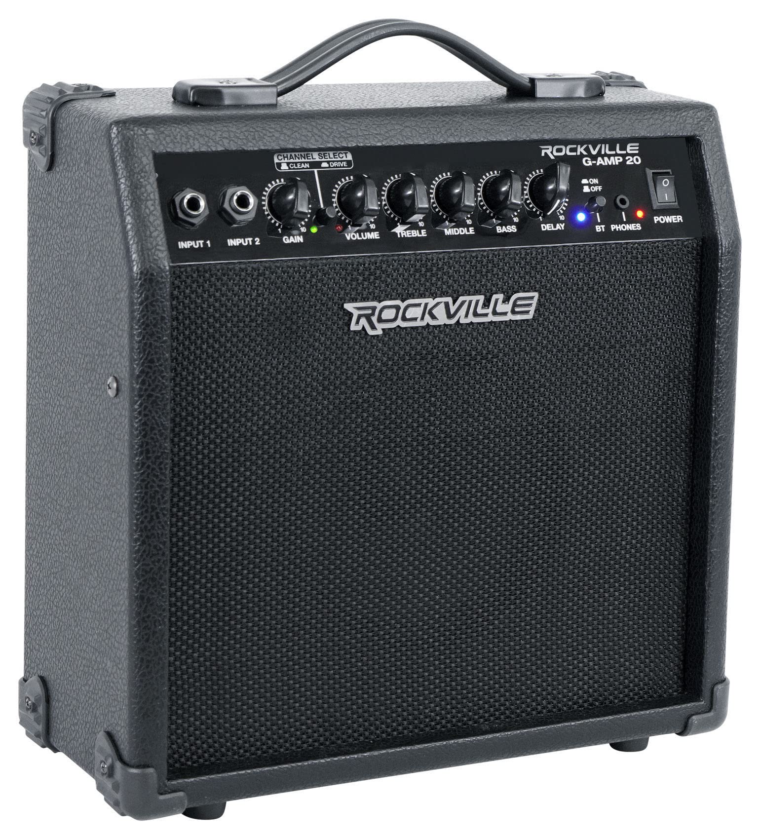 Rockville G-AMP 20 Guitar Amplifier, Bluetooth Combo Amp with 6.5" Speaker | 3-B
