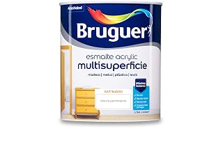 Bruguer Acrylic Multi-Surface Water Enamel Satin - Paint 750 mL, Permanent White