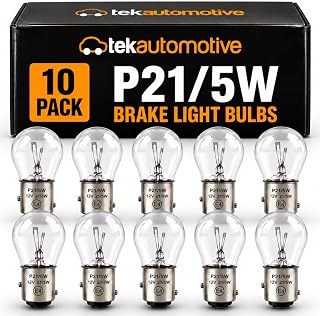 Tek Automotive P21/5W Bulb Brake Light 380 BAY15D 12V 21/5W - 10 Pack | Brake Light Bulbs, Rear Stop & Tail Car Bulb, E Marked Road Legal