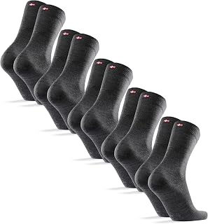 DANISH ENDURANCE Merino Wool Socks, Antibacterial, Odor Resistant, Thermal, Moisture Wicking, Quick Drying, Business Socks, Everyday Use, Men's, Women's, 3/5 Pairs