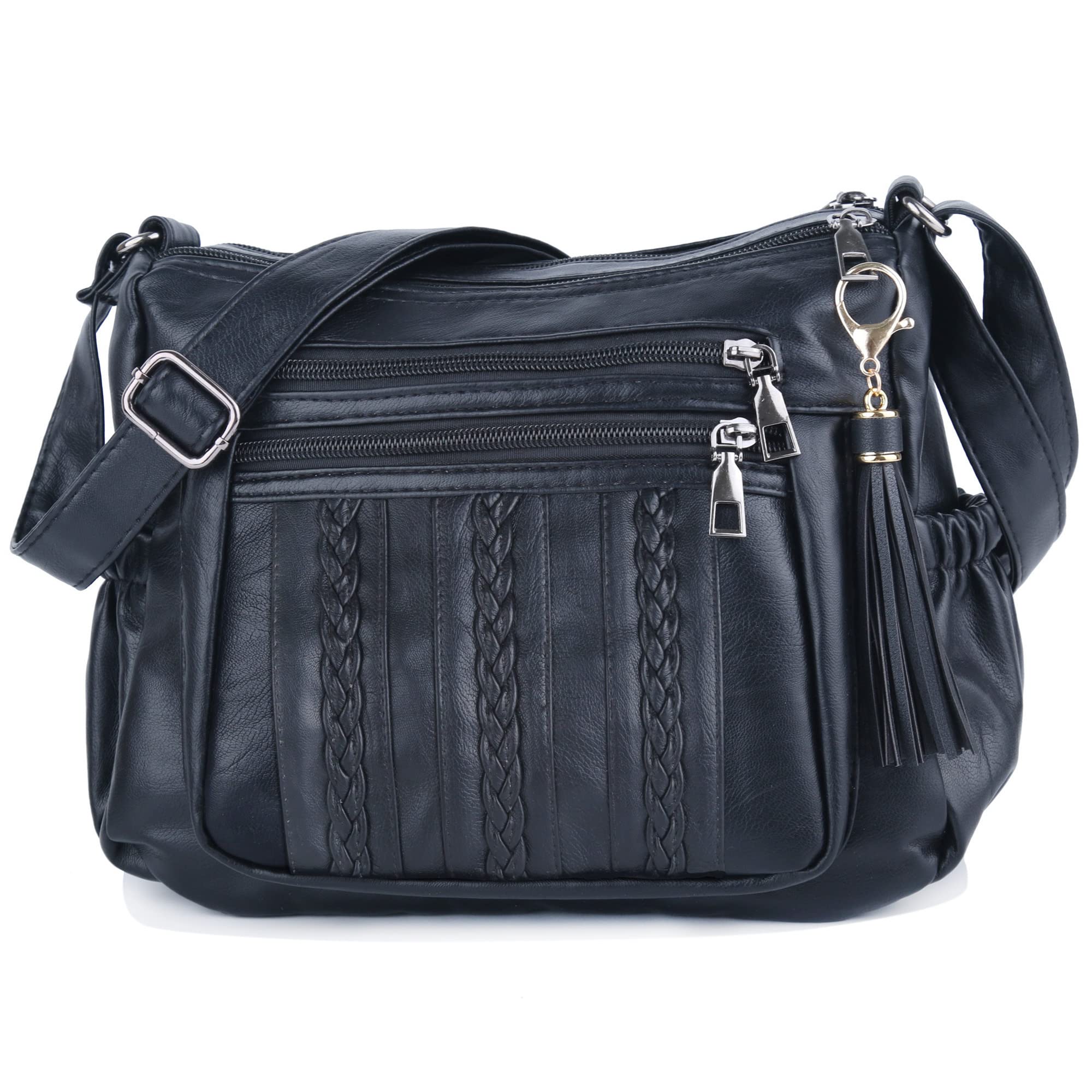 ELDA Purses for Women Pocketbooks Soft PU Leather Ladies Crossbody Purse Multi P